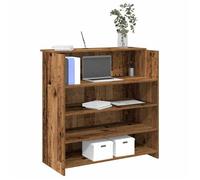 vidaXL Bureau de réception Vieux Bois 100x50x103,5cm Bois d'ingénierie, comptoir de réception, réception de Salon, comptoir de Bar de réception