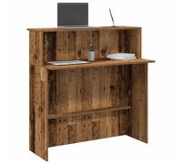 vidaXL Bureau de réception vieux bois 100x50x103,5cm bois d'ingénierie Multicolore