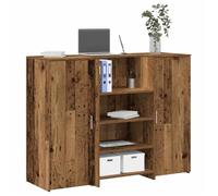 vidaXL Bureau de réception Vieux bois 135x50x103,5 cm Bois d'ingénierie