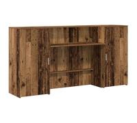 Vidaxl Bureau De Réception Vieux Bois 200x50x103,5cm Bois D'ingénierie Multicolore