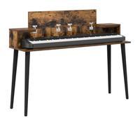 vidaXL Bureau de Studio Chêne fumé 110 x 36 x 19,5 cm, Bureau de Musique Moderne, rectangulaire, pour Musiciens, Espace créatif, Meuble de Production à la Maison