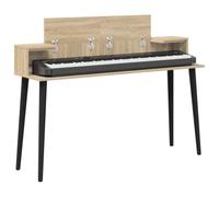 vidaXL Bureau de Studio Sonoma 130 x 36 x 19,5 cm Bois d'ingénierie, Bureau de Musique Moderne, rectangulaire, pour Musiciens, Espace créatif, Meuble de Production à la Maison