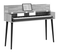 vidaXL Bureau de Studio Sonoma Gris 130 x 40 x 19,5 cm, Bureau Moderne rectangulaire pour la Musique, l'enregistrement, et Les espaces créatifs, en Bois, Pratique
