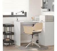 vidaXL Bureau d'écriture Blanc Bois d'ingénierie Moyen Rangement