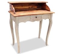vidaXL Bureau d'écriture bois d'acajou massif 80x40x92 cm