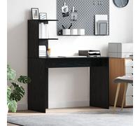 vidaXL Bureau d'écriture en chêne noir Chêne noir MDF, stratifié Compact