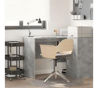 vidaXL Bureau d'écriture Gris béton Bois composite Compact Rangement