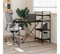 vidaXL Bureau d'ordinateur avec étagères noir 120x47x109 cm Noir G
