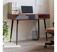 vidaXL Bureau d'ordinateur avec tiroir marron 110x50x75 cm Marron G