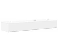 vidaXL Bureau d'ordinateur blanc, 152 x 40 x 19,5 cm, en panneaux de particules