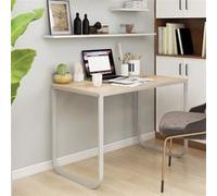 vidaXL Bureau Blanc Chêne