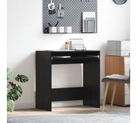 vidaXL Bureau d'ordinateur Chêne noir Panneau de particules Compact