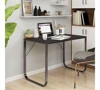 vidaXL Bureau d'ordinateur Noir 110x60x73 cm Aggloméré