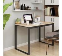 Vidaxl Bureau D'ordinateur Noir Et chêne 110x60x73 Cm Aggloméré