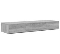 vidaXL Bureau d'ordinateur Sonoma gris, 130 x 40 x 19,5 cm, en panneaux de particules