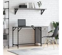 vidaXL Bureau d'ordinateur sonoma gris 131x48x75 cm bois d'ingénierie