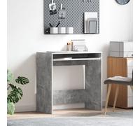 vidaXL Bureau en béton gris Panneau de particules Bureau moderne