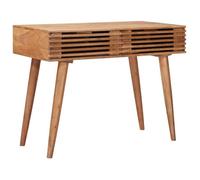 vidaXL Bureau Fait Main Marron Teck Bois d'Acacia Massif, Bureau en Acacia Moderne Fait Main, pour Salon, Bureau à Domicile ou étude, Table à écrire Minimaliste