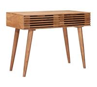 vidaXL Bureau Fait Main Marron Teck Bois d'Acacia Massif, Bureau en Acacia Moderne Fait Main, pour Salon, Bureau à Domicile ou étude, Table à écrire Minimaliste