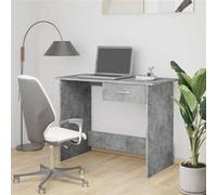 vidaXL Bureau Gris béton 100x50x76 cm Bois d¿ingénierie