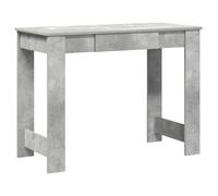 vidaXL Bureau gris béton 100x45x75 cm bois d'ingénierie, bureau d'ordinateur, bureau debout, bureau avec rangement, bureau d'étude