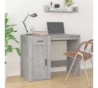 vidaXL Bureau Gris béton 100x49x75 cm Bois d'ingénierie Gris G