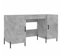vidaXL Bureau Gris béton 140x50x75 cm Bois d'ingénierie