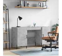 vidaXL Bureau d'ordinateur 140x50x75 cm Gris béton – Bois d'ingénierie – 4 compartiments