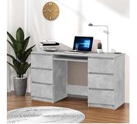 vidaXL Bureau - Gris Béton