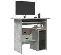 vidaXL Bureau Gris béton Bois d'ingénierie 80 x 45 x 74 cm