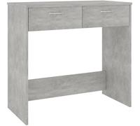 vidaXL Bureau Table d'ordinateur 80x40x75 cm Gris béton Bois d'ingénierie