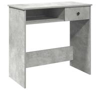 vidaXL Bureau Gris béton 80x40x75 cm Aggloméré, Bureau d'ordinateur, Bureau Debout, Bureau avec Rangement, Bureau d'étude