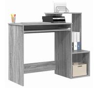 vidaXL Bureau Gris Sonoma 106 x 41 x 88.5 cm Bois d'ingénierie | Beaucoup de place pour tes affaires, Simple et pratique, Fabriqué en bois d'ingénierie pour durer
