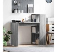 vidaXL Bureau d'écriture Gris Sonoma Bois d'ingénierie, laminate Medium
