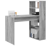 vidaXL Bureau Gris Sonoma 113 x 54 x 120 cm Bois d'ingénierie, Bureau d'étude Moderne, Pratique pour Votre Salon, Surface Solide, pour Un Espace de Travail organisé