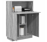 vidaXL Bureau Gris Sonoma 71.5 x 31.5 x 106.5 cm Bois d'ingénierie, Bureau Moderne pour la Maison, Design Compact, Table d'écriture Robuste, étagères de Rangement, Style Minimaliste