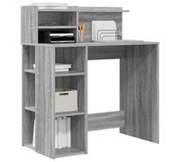vidaXL Bureau Gris Sonoma 90 x 48 x 101,5 cm Bois d'ingénierie, Bureau Moderne, Table d'écriture Robuste, Espace de Travail rectangulaire Compact, mobilier Ergonomique