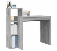 vidaXL Bureau compact moderne Gris Sonoma 100 x 40 x 90 cm Bois d'ingénierie 3 étagères flottantes