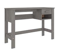 vidaXL Bureau HAMAR Gris Clair 110x40x75 cm Bois Massif de pin