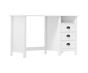 vidaXL Bureau Hill avec 3 tiroirs 120x50x74 cm Bois pin Massif