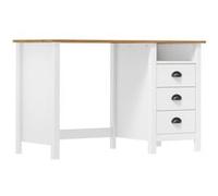 Vidaxl Bureau Hill Avec 3 Tiroirs 120x50x74 Cm Pin Solide
