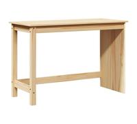 vidaXL Bureau Marron 112 x 50 x 75 cm Bois de Pin Massif, Bureau d'étude, Design Minimaliste, Table compacte, Surface écriture Durable, Bois Beige, Bureau Ergonomique