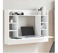 Bureau mural blanc 105x48x75 cm bois d ingénierie