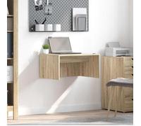 vidaXL Bureau mural chêne sonoma bois ingénierie 60x45x30 cm bureau suspendu design scandinave compact