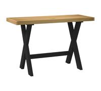 vidaXL Bureau NOAIN pieds en forme de X 120x50x75 cm bois massif pin, bureau d'écriture, bureau de travail, bureau à domicile, bureau d'étude