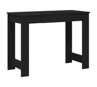 vidaXL Bureau noir 100x45x75 cm bois d'ingénierie, bureau d'ordinateur, bureau debout, bureau avec rangement, bureau d'étude