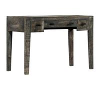 vidaXL Bureau Noir 110 x 50 x 75 cm Bois de manguier massif