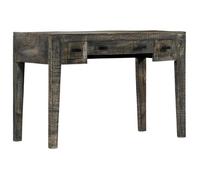 vidaXL Bureau Noir 110 x 50 x 75 cm Bois de manguier massif