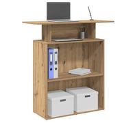 vidaXL Bureau réception chêne artisanal 100x40x104 cm bois ingénierie Marron
