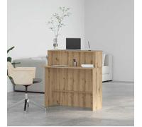 vidaXL Bureau de réception Chêne artisanal – Bois d'ingénierie 100×50×103,5 cm